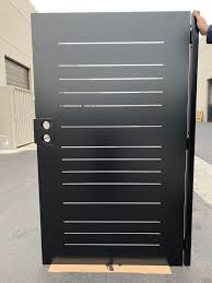 Contemporary Modern Metal Gate Modern Metal Gate Custom Size Art Pedestrian Walk Thru Entry Iron Steel Garden Designer 3 In 2020 Metalltore Moderne Tore Tor Design