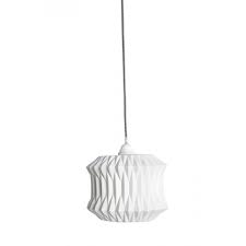 house doctor lamp fold hanglamp wit keramiek wit porselein