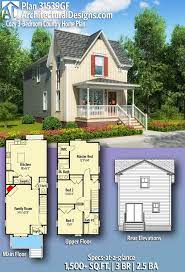 Plan 31539gf Cozy 3 Bedroom Country Home Plan Narrow Lot House Plans Country House Plans Sims House Plans