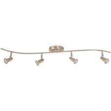 Types of track lighting fixtures. Monument Part 3565057 Monument 42 3 8 In 4 Light Brushed Nickel Track Lighting Kit Track Lighting Kits Home Depot Pro