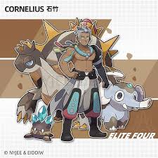 Black And White Elite Four Levels Nyjee Eiddiw On Instagram Meet Cornelius The Rock Type Elite Four Of The Gongsheng Region Nam Pokemon Trainer Costume Pokemon Characters Pokemon Fusion Art