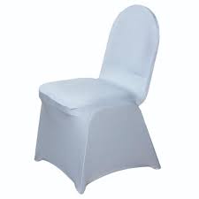 160 Gsm Silver Stretch Spandex Banquet Chair Cover With Foot Pockets In 2021 Chair Covers Wedding Chair Covers Banquet Chair Covers