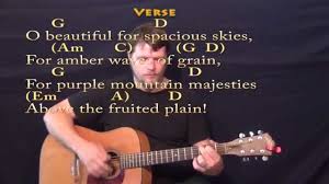 America The Beautiful Strum Guitar Cover Lesson With Chords Lyrics