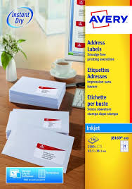 Printing labels in word is a breeze. Avery Inkj Label 63 5x38 1mm 21 Per Sheet Wht Pack Of 2100 J8160 100