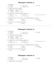 Üstel fonksiyonlar ve logaritmik fonksiyonlar. Soal Matematika Sma Ulangan Harian Logaritma