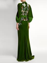Click Here To Buy Alexander Mcqueen Deep V Neck Embroidered Velvet Gown At Matchesfashion Com Fashion Beautiful Outfits Pretty Dresses