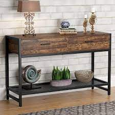 Rustic Tv Console Table For 55 Inch Tvs Industrial Tv Stand Etsy In 2021 Rustic Sofa Industrial Entry Table Rustic Tv Console
