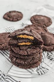Best Chocolate Peanut Butter Stuffed Cookies Recipe Recipe Cookie Recipes Chocolate Peanut Butter Cookies Recipes Egg Free Cookies Recipes