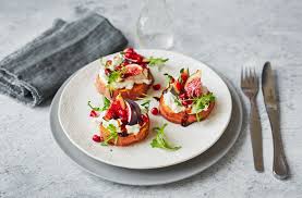 Roasted Sweet Potato Rounds Tesco Real Food Recipe Vegetarian Christmas Recipes Starters Recipes Christmas Starters Recipes
