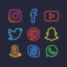 Download Neon Social Media Icons For Free Media Icon Social Media Icons Social Media Icons Vector