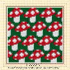 Stitch this tiny penguin ornament design for your cross stitch tree. Mushroom Pattern For Coasters Free And Easy Printable Cross Stitch Pattern Cross Stitch Patterns Free Cross Stitch Patterns Cross Stitch