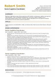 Easy to get started · america's career resource · create resumes Senior Logistics Coordinator Resume Samples Qwikresume