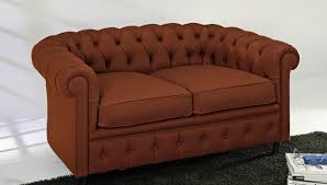 Convertible Sofa Mini Chester Divani Santambrogio Chesterfield Leather 3 Seater