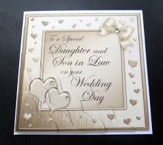 Daughter Son In Law Wedding Day Card 4 Colours Wedding Cards Wedding Anniversary Cards Wedding Day Cards