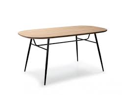Table de nuit chevet 1950 minimaliste design moderniste métal & bois. Table Kattio Chene Noir 160 X 90 Bobochic