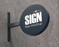 Download Free Sign Mockup Psd Sign Mockup Mockup Logo Design Presentation