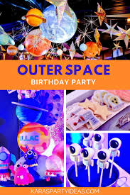 What's a space birthday party without space posters, planets, aliens and everything else related to space? Kara S Party Ideas Outer Space Birthday Party Kara S Party Ideas