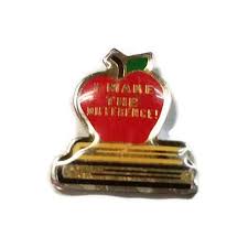 I Make The Difference Enamel Pinback Teacher Lapel Pin Apple Etsy Principal Gift Pinback Lapel Pins