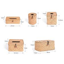 All rattan tissue boxes box boxes natural finish rattan rattan box rattan rectangular tissue box rattan square tissue box rattan tissue box rectangular made of rattan/wickerwork. Square Tissue Box Cover Rattan Column Rustic Mini Decorative Modern