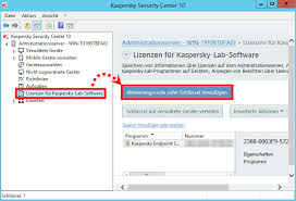 Hinzufugen Einer Lizenz Zum Kaspersky Security Center 10