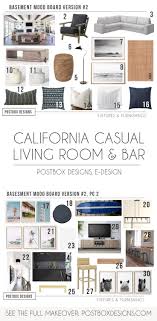 California style showroom features mediterranean transitional and coastal styles. California Casual Living Room Design Basement Makeover Postbox Designs