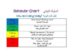 Arabic And English Behavior Chart Freebie By Little Miss