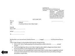 Contoh Surat Pengembalian Faktur Pajak Tidak Terpakai Contoh Surat