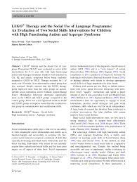 If you're interested in the benefits of lego therapy, read this guide to learn how it works, how lego bricks can teach your child social. Pdf Lego R Therapy And The Social Use Of Language Programme An Evaluation Of Two Social Skills Interventions For Children With High Functioning Autism And Asperger Syndrome