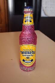 How To Bling Anything And Make It Beautiful See What A Few Crystals Can Do Twisted Tea Beer Bottle Diy Bling Bottles