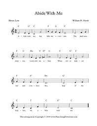 Abide With Me Hymn Lead Sheet With Melody Chords And Lyrics Music Chords Hymn Sheet Music Piano Chords