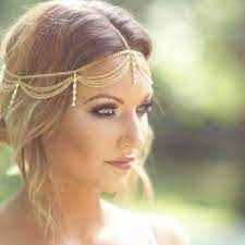 Hair Chain Boho Headpiece Bridal Hair Piece Wedding Head Etsy In 2021 Boho Headpiece Bridal Hair Headpiece Wedding Hair Pieces