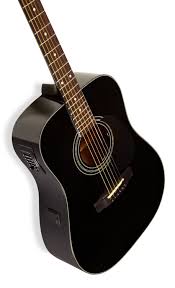 Black Acoustic Electric Guitar Zager Zad20e Black Acoustic Electric Easy Play Guitars Black Acoustic Guitar Guitar Acoustic Electric