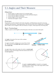 5 1 Angles And Their Measure