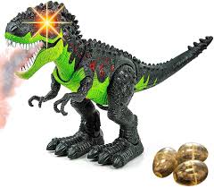 Camo, flame & animal prints. Amazon Com Toysery Simulated Flame Spray Tyrannosaurus T Rex Dinosaur Toy For Kids Walking Dinosaur Fire Breathing Water Spray Mist With Red Light Realistic Sounds Green Toys Games