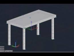3d Table Autocad Basic In 2020 Table Autocad Folding Table