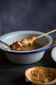 Sate Ayam Bumbu Kacang Chicken Satay With Peanut Sauce Sate Ayam Peanut Sauce Satay