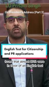 Leader of Opposition Pritam Singh speaking