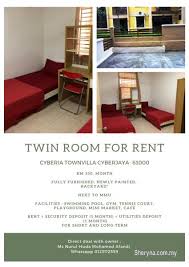(neocyber) comprises of 2 rooms and. Twin Room For Rent Rooms For Rent Shared For Rent In Cyberjaya Selangor Sheryna Com My Mobile 828530