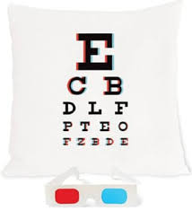 3d Eye Chart Pillow With Anaglyph Glasses Popsugar Tech