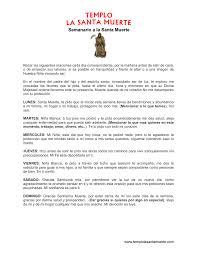Semanario A La Santa Muerte Esta oración va ofrecida al santo ángel de la guarda, por don juan del espíritu del tabaco ofrezco e invoco esta oración al espíritu del odio al ángel de la guarda de …. semanario a la santa muerte