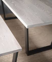 Whitewashed Oak Couldnt Be Any More Stunning Taper Table And Matching Bench Table Home Decor Oak