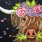 Highland Cow in the Springtime Paint and Sip