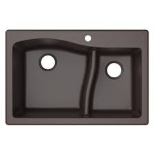 Check spelling or type a new query. 33 Drop In Undermount Granite 60 40 Double Bowl Kitchen Sink In Brown