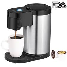 Amazon Com Aicok Single Serve Coffee Maker K Cup Stainless Steel Coffee Machine For Single Serve Coffee Makers Single Cup Coffee Maker One Cup Coffee Maker