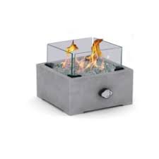44in square fire table with glass wind guard, cover and table lid in bronze finish. Garden Treasures 10 In W 10000 Btu Grey Portable Tabletop Composite Propane Gas Firebowl In The Gas Fire Pits Department At Lowes Com