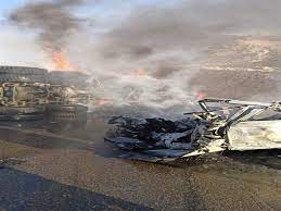 تفاصيل حادث طريق الجلالة وتفحم قائدة سيارة ملاكي «فيديو». V0sizsm6f03avm