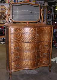 Antique Quarter Sawn Tiger Oak Dresser Chest Of Drawers With Mirror Serpentine Ebay Antique Oak Furniture Oak Furniture Striped Furniture