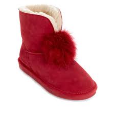 The boot shaft is 15 inches. Bearpaw Suede Sheepskin Pom Pom Boot With Neverwet 8864064 Hsn