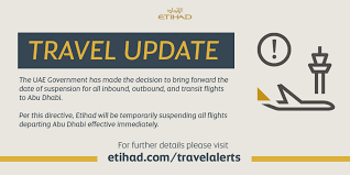 Travelers are required to get a test within 3 days of their departure time and provide their negative test. Etihad Airways On Twitter Travel Update The Uae Government Has Made The Decision To Bring Forward The Date Of Suspension For All Inbound Outbound And Transit Flights To Abu Dhabi Per This