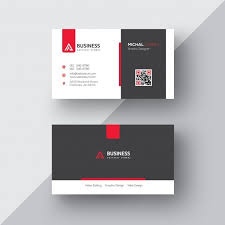 Download Black And White Business Card With Red Details For Free Printing Business Cards White Business Card Free Business Card Templates